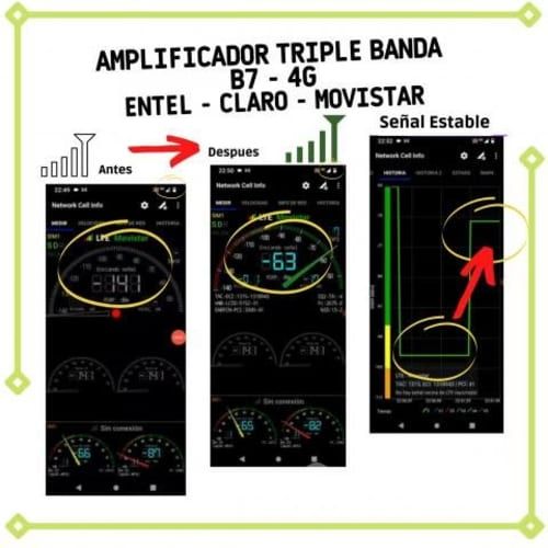 Repetidor y Amplificador Celular 3 Bandas 3G y 4G