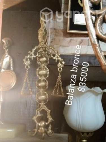 antigua balanza bronce 30 cm