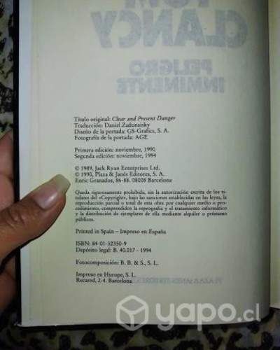 Peligro inminente - Tom Clancy