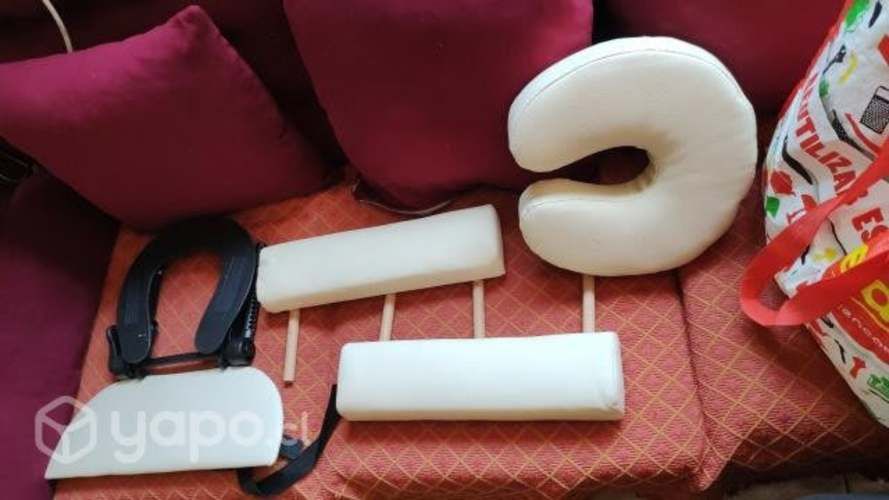 Camilla plegable color crema