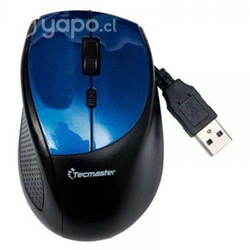 Mouse alambrico tecmaster tm-mo360 azul