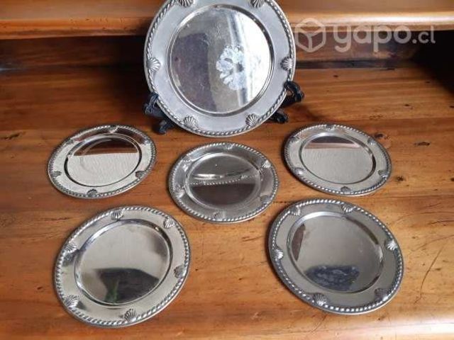 Juego de posa vasos de acero inoxidable