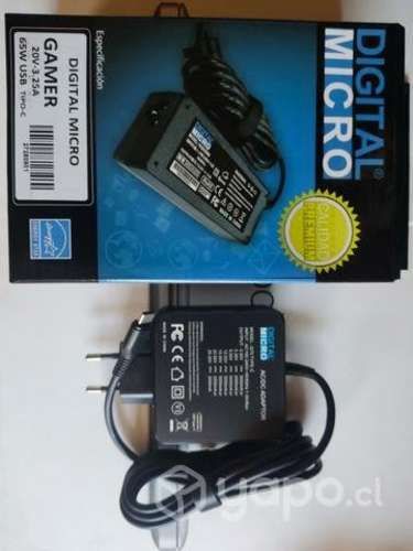 Cargador tipo C para Notebook 65w nuevo