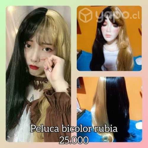 peluca bicolor