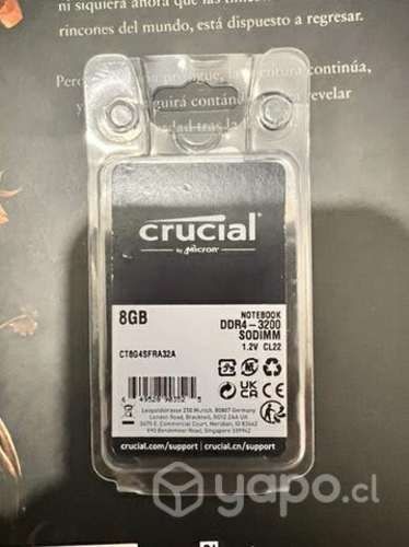 Ram crucial 8gb 3200 ddr4