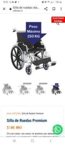 Silla de ruedas nueva y muletas