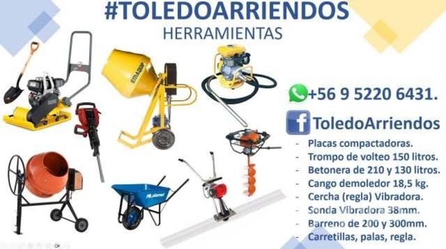 Herramientas de construcción (arriendos).