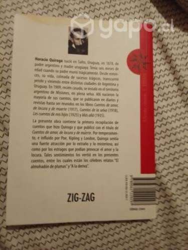 Libro " cuentos de amor, de locura y de muerte "