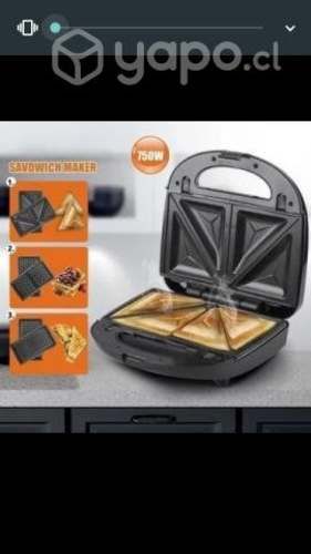 Waflera Sandwichera Plancha Eléctrica 3 En 1