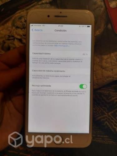 IPhone 7 plus 96% de batería