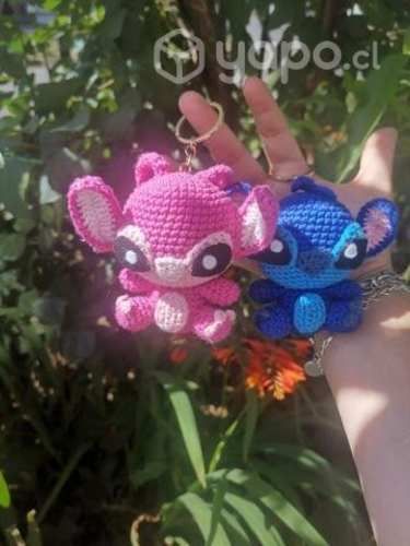 Llaveros de Stitch y Angel