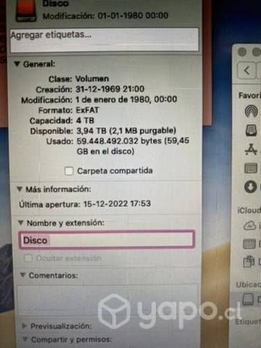 Disco duro externo 4TB