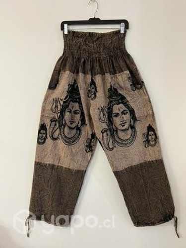 Pantalón Hindu Con Bolsillo Talla L/ Xl Café
