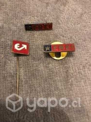 Pin campaña política Frei 1964 y Errázuriz 1989