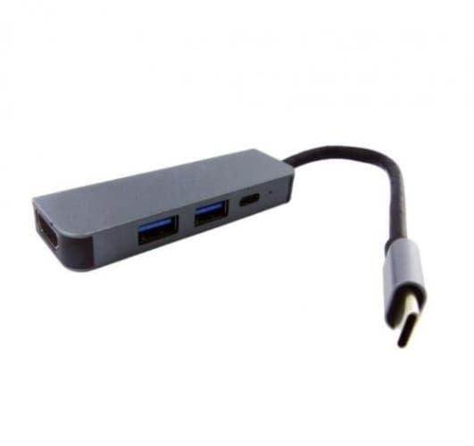 Hub Tipo-C 4 En 1, 2 Puertos USB, Hdmi, PD