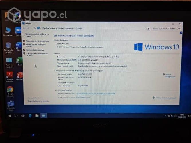 Acer aspire 3, Core i5, ssd 256gb