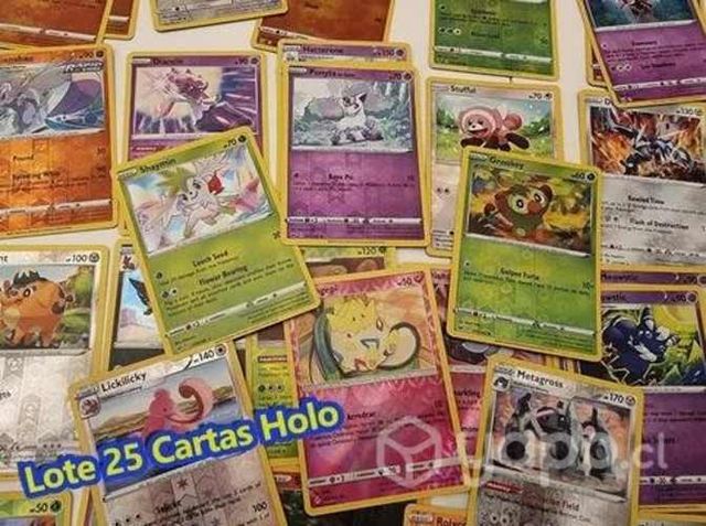 Lote 25 cartas reverse holo originales pokemon tcg