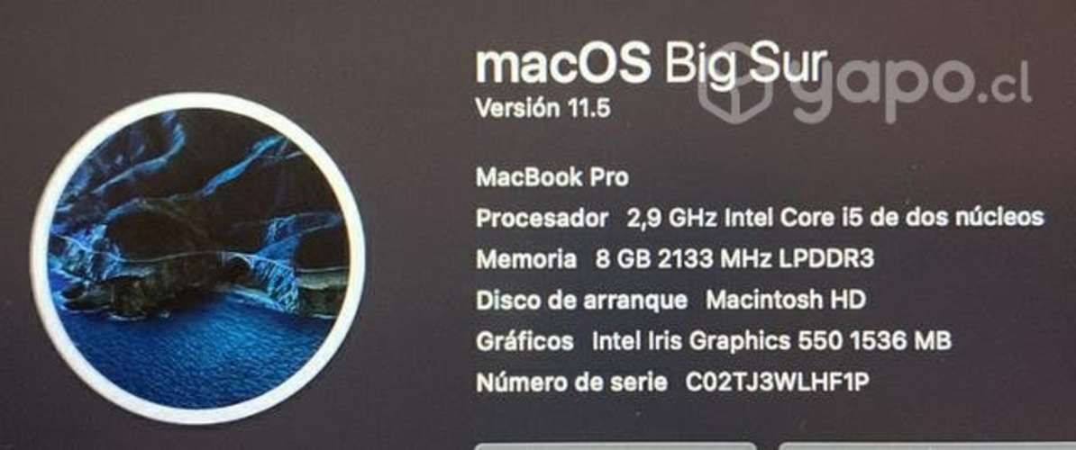 MacBook Pro touchbar 13 pulgadas con accesorios
