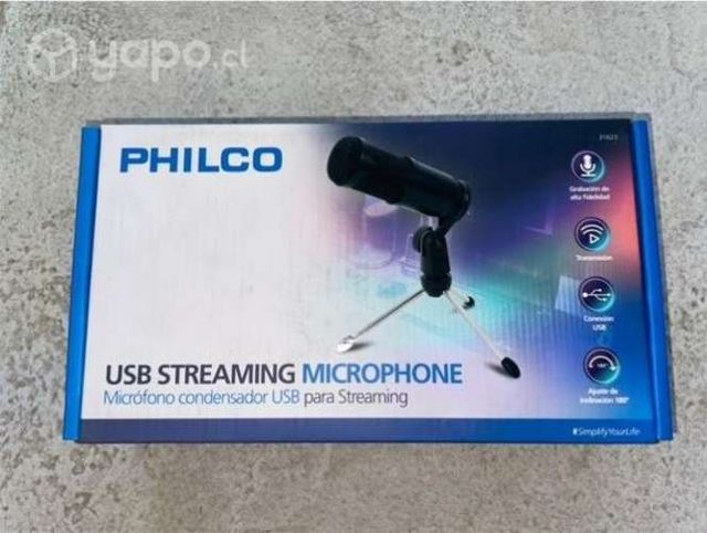 Microfono USB para Streaming Philco, nuevo