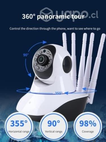 Camara IP de Seguridad WIFI de Interior 5 Antenas