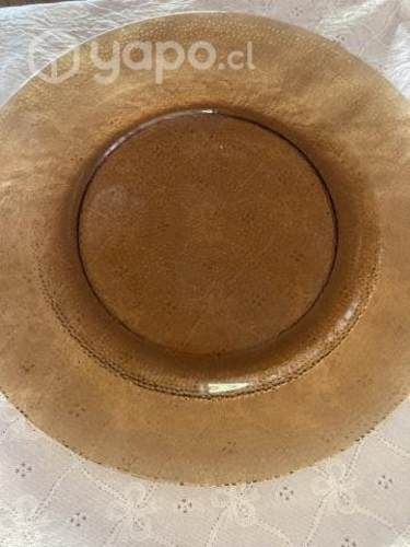 Platos base de vidrio color ónix De 31 cms