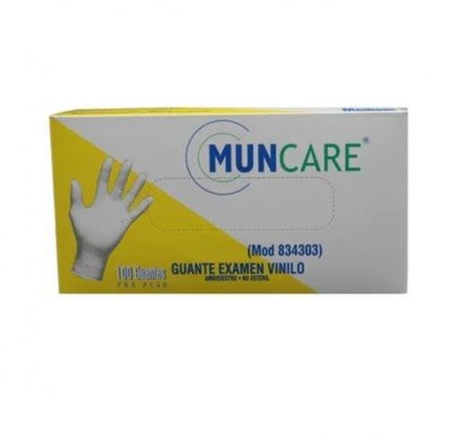 Guante vinilo libre de polvo ambidiestro M 1x100un