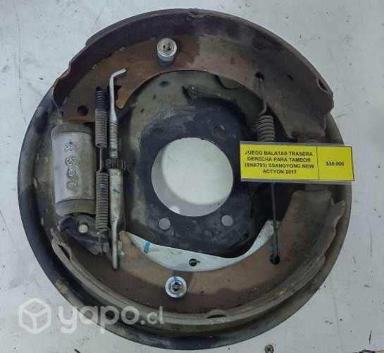 Juego Balatas Trasera Para Tambor (SNA793) Ssangyo