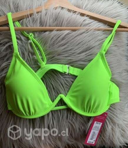 Bikini verde limon fluor , Talla S , nuevo de usa