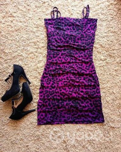 Vestido de fiesta opposite, animal print talla S
