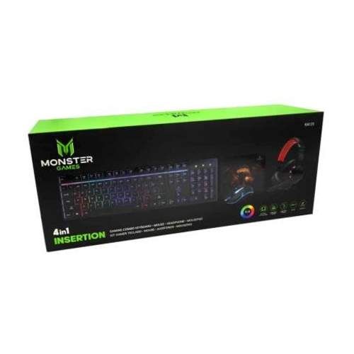 Kit Gamer Monster 4 en 1 Insertion RGB