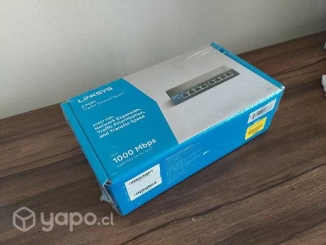 Conmutador Switch linksys 8 puertos