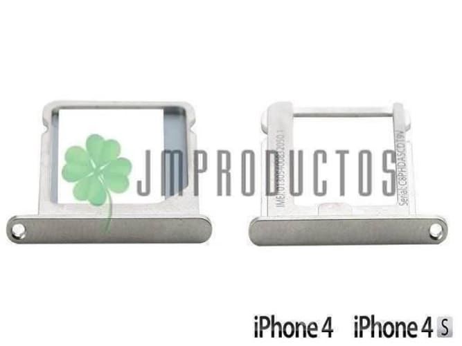 Bandeja sim iphone 4 - color plata