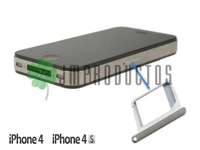 Bandeja sim iphone 4 - color plata