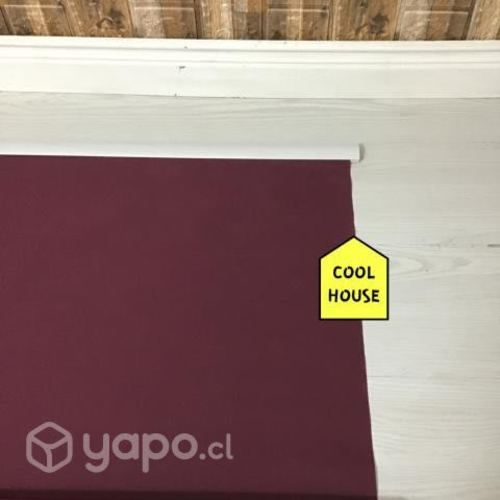 Cortinas roller blackout color burdeo 150x180cm