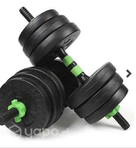 Kit de mancuernas y barra armable