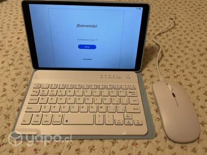 Samsung galaxy tab a7 lite + carcasa, teclado y +