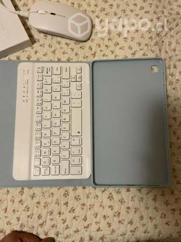 Samsung galaxy tab a7 lite + carcasa, teclado y +