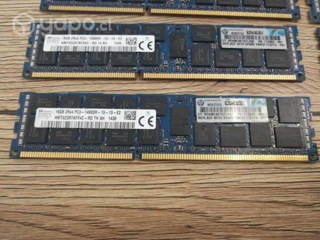Memorias ram DDR3 16 GB 2rx4 PC3 14900R Hynix HP