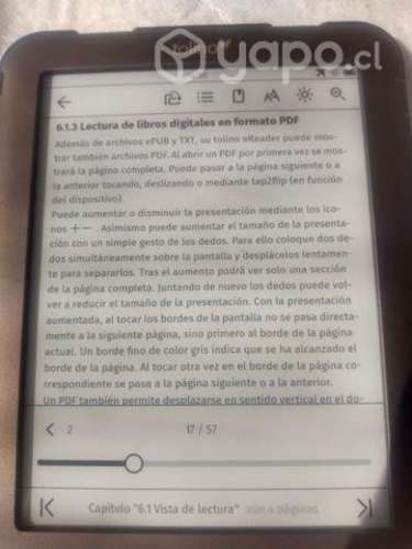E-reader libro electrónico tolino