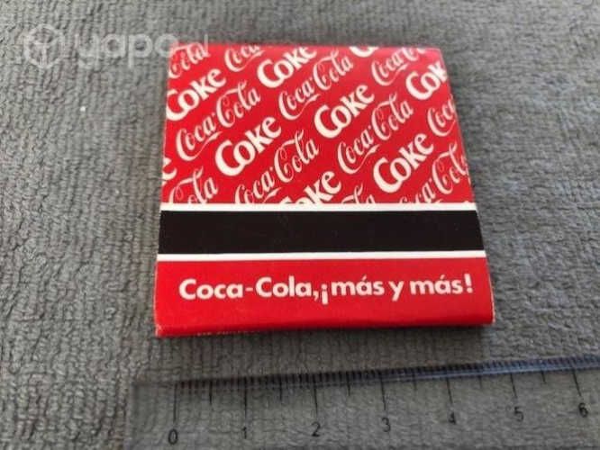 Cajetilla de fósforos coca cola nueva impecable