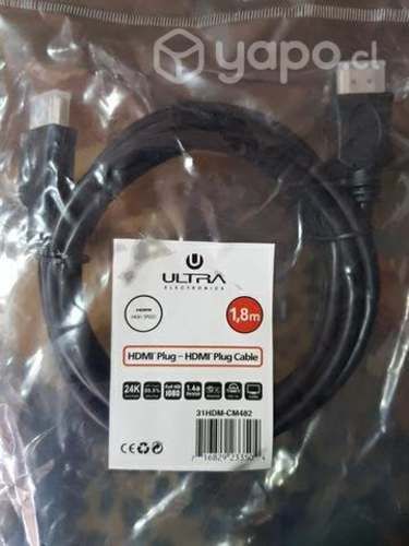 10 Cable Hdmi Cert. 1,8 Mts. Full Hd 24k 1.4a