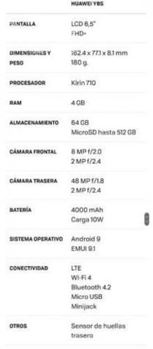 Huawei y8s 64GB