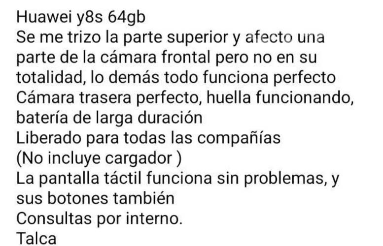Huawei y8s 64GB