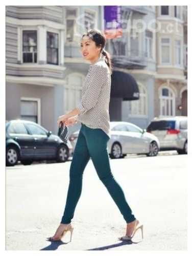 Pantalon elasticado tiro alto