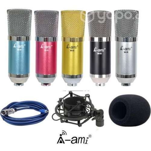 Set Microfono Condensador Profesional Mi8 +Soporte