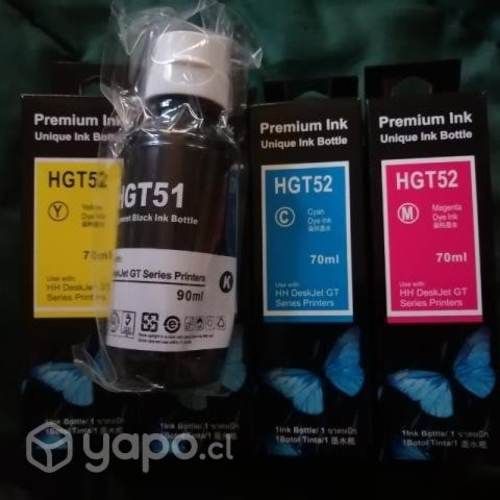 Tintas HGT52 para impresora Hp (
