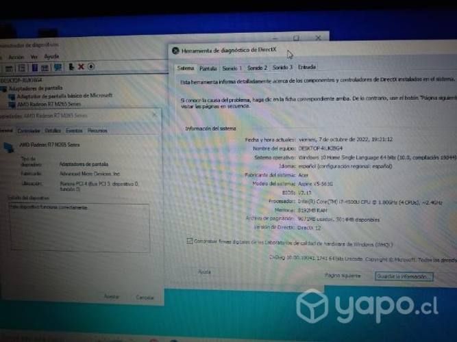 Notebook semi gamer Core i7 - 8gb ram - SSD 500gb