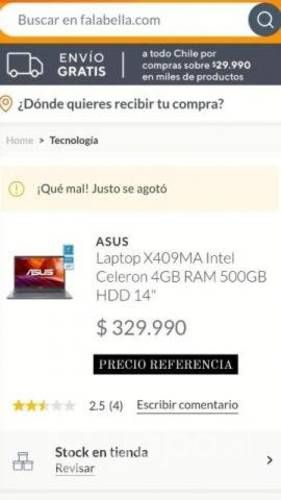 Notebook Asus sin detalles precio conversable