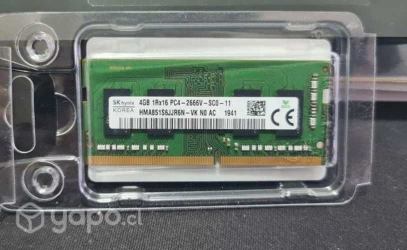 Memorias ram 4 y 8GB