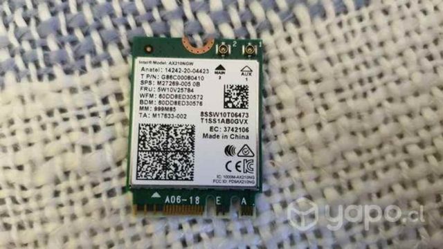 Tarjeta Wifi 6 + BT 5.2 Intel AX210NGW